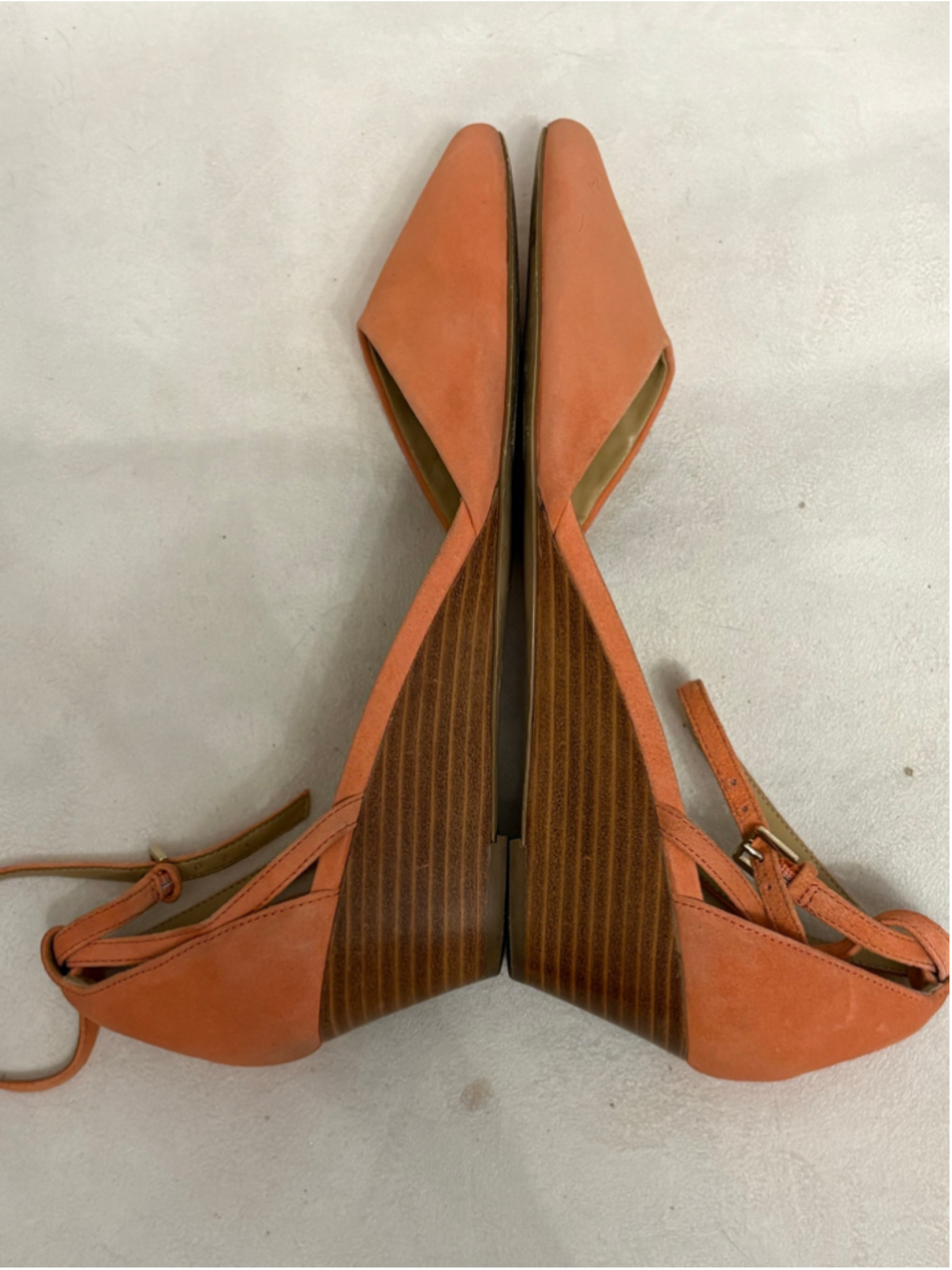 Talbots salmon suede wedges - Picture 7 of 7